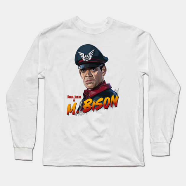 Street Fighter: Raul Julia is M Bison Long Sleeve T-Shirt by 51Deesigns