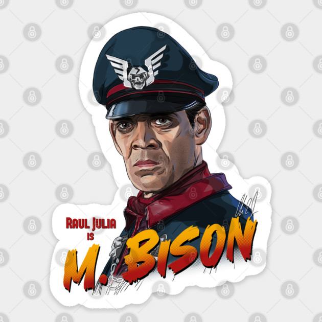 Street Fighter: Raul Julia is M Bison Sticker by 51Deesigns