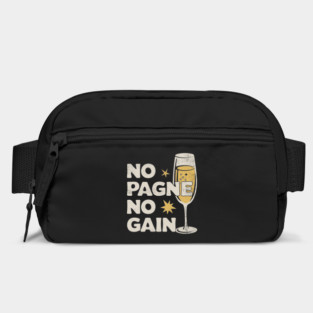 No pagne No gain Funny Champagne Style Bag