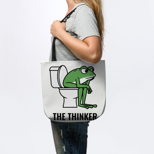 The Thinker Toilet Bathroom Humor Parody by Anticorporati