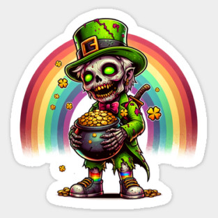 Zombie Leprechaun Sticker