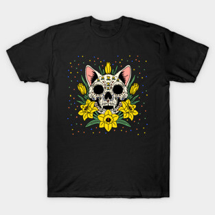 March's Daffodil & Cat Skull T-Shirt