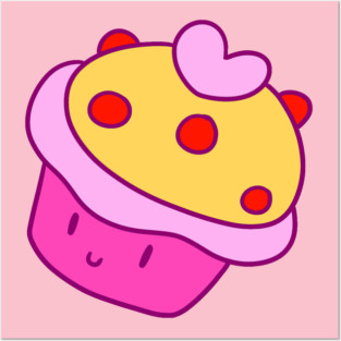 Heart Cupcake Posters and Art