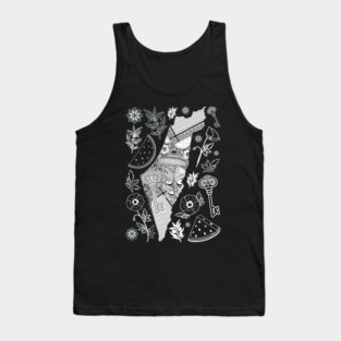 Palestine Map Decorative Elements Pattern Tank Top