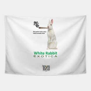 White Rabbit Exotic Hybrid Strain Tapestry