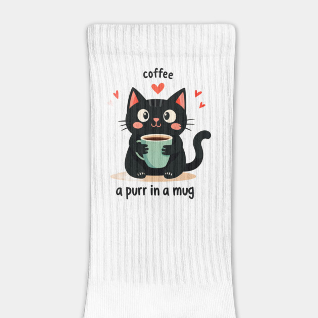 Coffee Cat T-Shirt – "Coffee-a Purr in a Mug" Funny Cat Lover by MCALTees