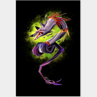 serpent wolf Posters and Art
