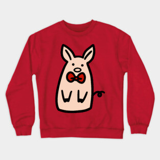 Bow Tie Piggy Crewneck Sweatshirt