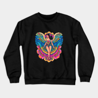 Colorful woman Eagle Style Crewneck Sweatshirt