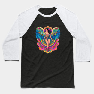 Colorful woman Eagle Style Baseball T-Shirt