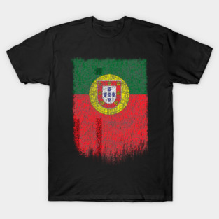 Portugese Flag Shirt Portugal Flag T shirt Grunge Retro Design T-Shirt
