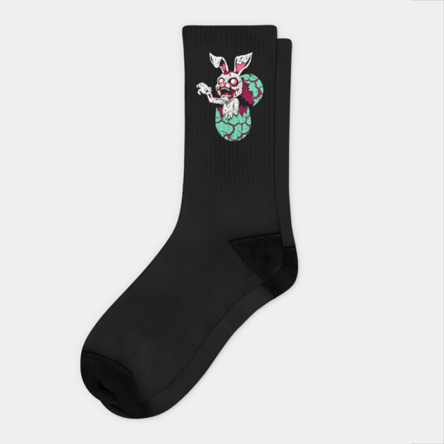 Zombie Easter Bunny Socks by H. R. Sinclair