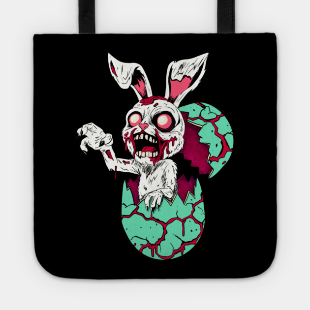 Zombie Easter Bunny Tote by H. R. Sinclair