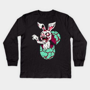 Zombie Easter Bunny Kids Long Sleeve T-Shirt