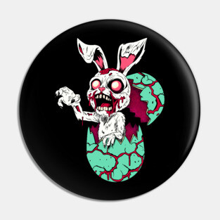 Zombie Easter Bunny Pin