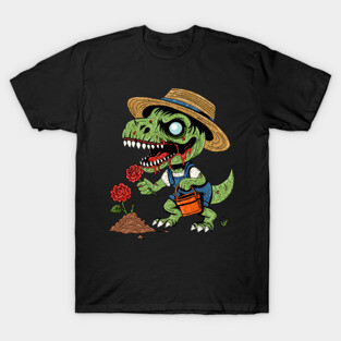 T-Rex Gardener Zombie T-Shirt