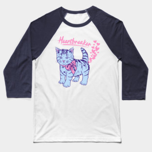 Kitten Heartbreaker Baseball T-Shirt
