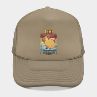 100 Days of School Capybara Everything is Fine Hat