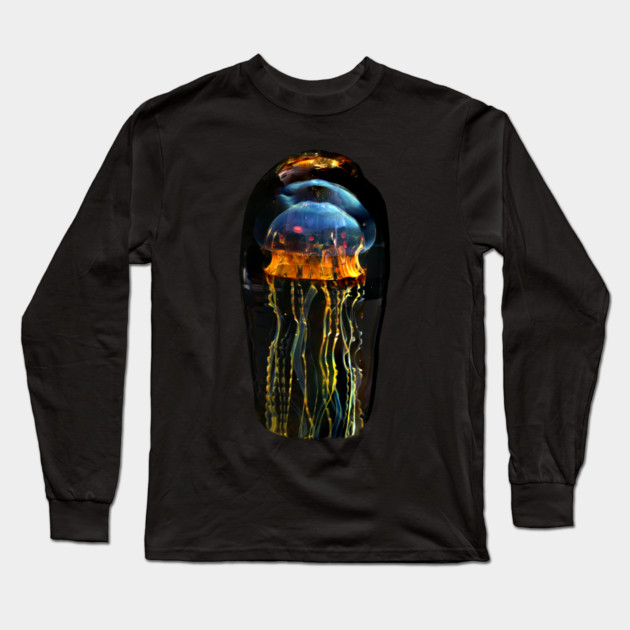 Satava Jellyfish - Art Glass Long Sleeve T-Shirt by MrGreenGenes420