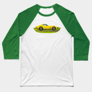 Yellow C3 Corvette Supercar Race Car Sports Car Muscle Car Super Car Corvette Baseball T-Shirt