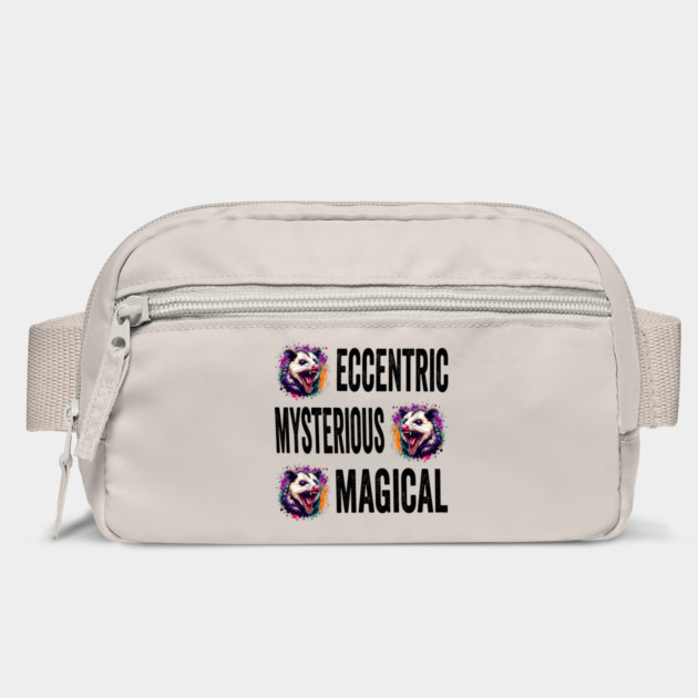 Eccentric, Mysterious, Magical, funny hissing feral possum design by Luxinda