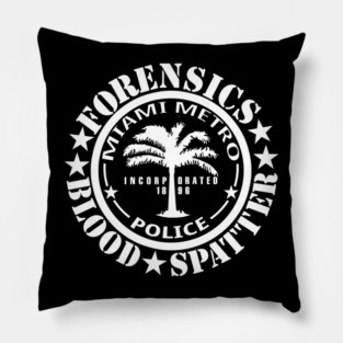 Dexter - Miami Metro Police Forensics Blood Spatter Department [white] Pillow