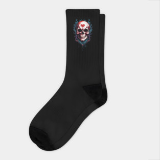 Hearts and Skulls Socks