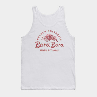 Bora Bora French Polynesia Floral Tank Top
