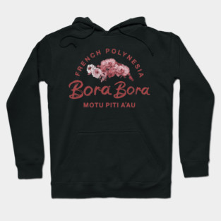 Bora Bora French Polynesia Floral Hoodie