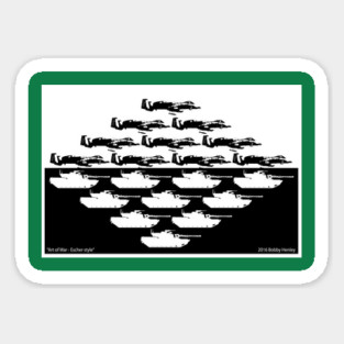 Art of War - Escher Style Sticker