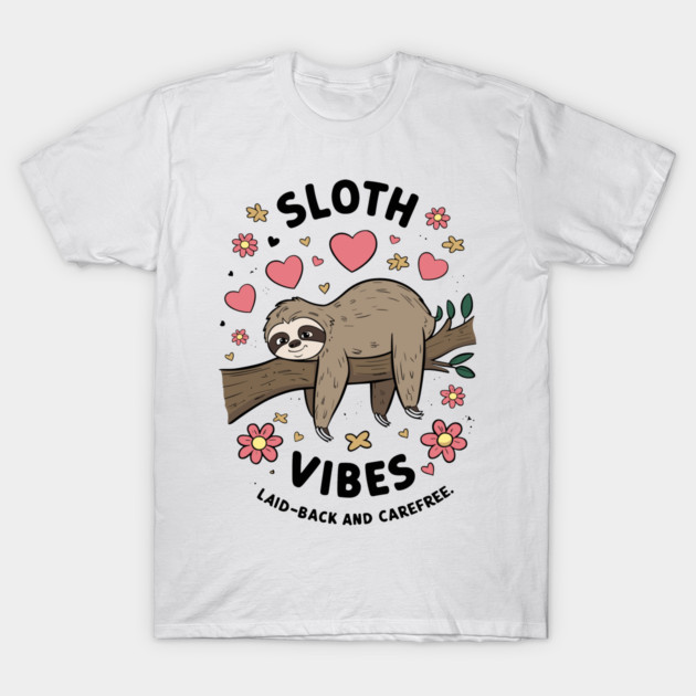 Sloth Vibes T-Shirt by enrynz
