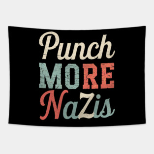 PUNCH MORE NAZIS RETRO VINTAGE Tapestry