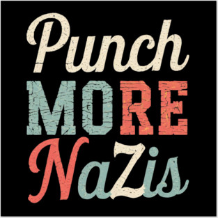 PUNCH MORE NAZIS RETRO VINTAGE Posters and Art