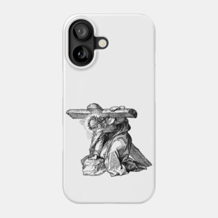 Jesus Carrying the Cross – Catholic Devotional Art Phone Case
