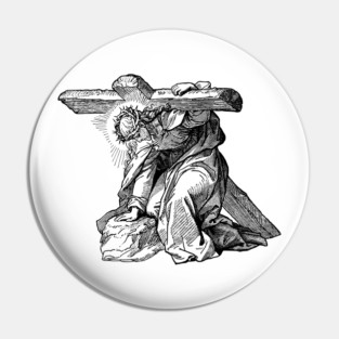 Jesus Carrying the Cross – Catholic Devotional Art Pin