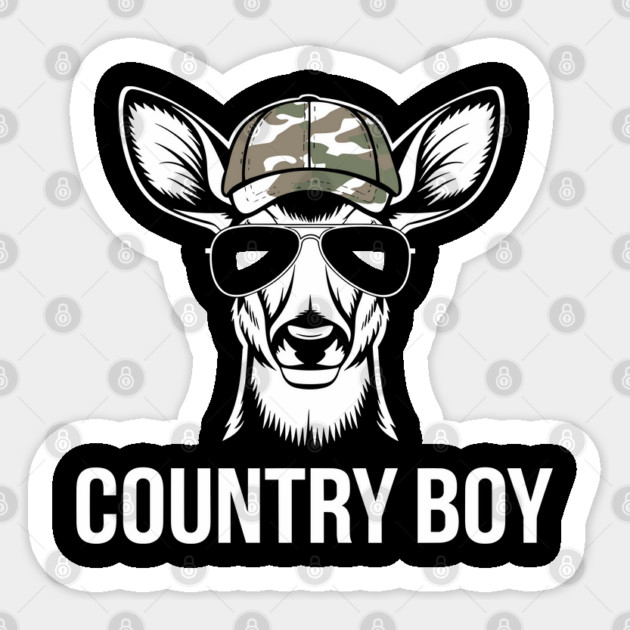 Country Boy Funny Outdoor Hunting Lifestyle Sticker by Anticorporati