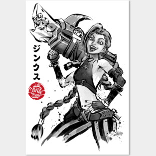 Jinx sumi e Posters and Art