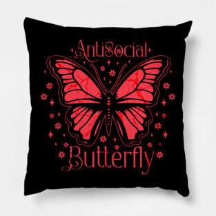 Antisocial Butterfly Pillow