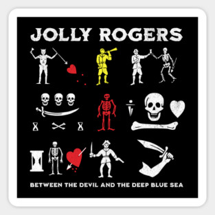 Historical Pirate Flag Jolly Rogers American History Sticker