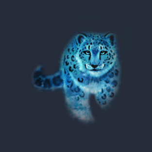 Blue Spirit Snow Leopard T-Shirt