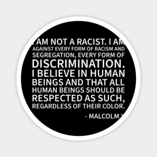 I am against every form or racism Magnet