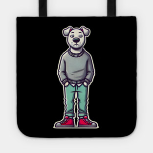 Funny Chilled Dog, Love Dogs Tote