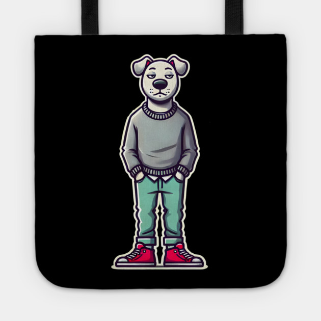 Funny Chilled Dog, Love Dogs Tote by logiamerch