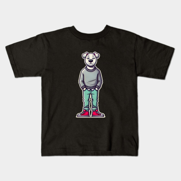 Funny Chilled Dog, Love Dogs Kids T-Shirt by logiamerch