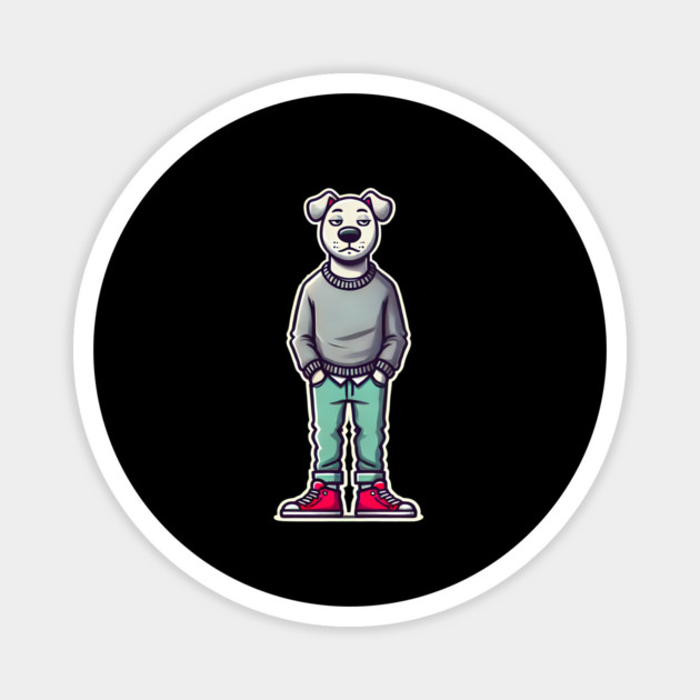 Funny Chilled Dog, Love Dogs Magnet by logiamerch