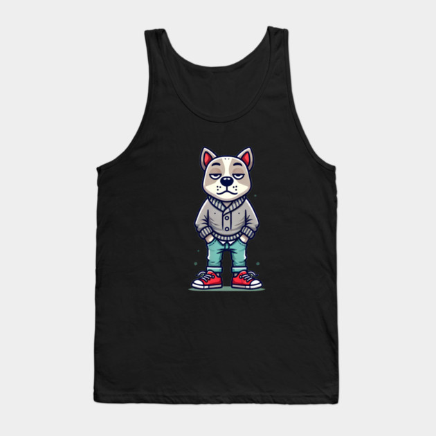 Funny Chilled Dog, Love Dogs Tank Top by logiamerch