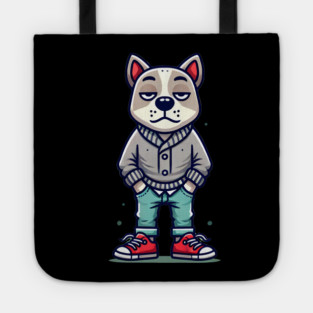 Funny Chilled Dog, Love Dogs Tote