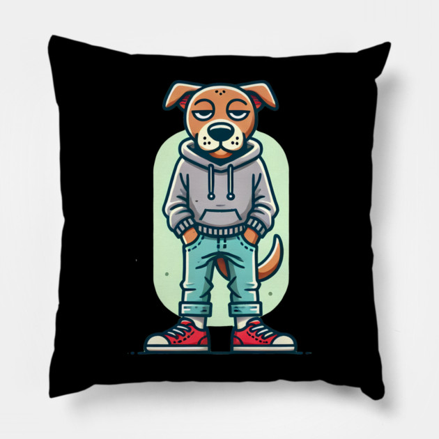Funny Chilled Dog, Love Dogs Pillow by logiamerch
