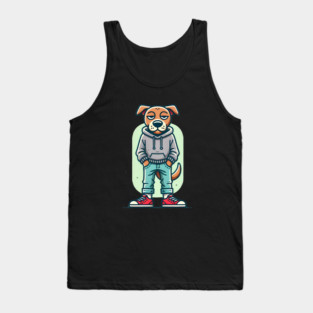 Funny Chilled Dog, Love Dogs Tank Top