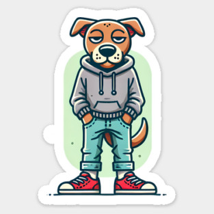 Funny Chilled Dog, Love Dogs Sticker